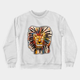 The Artistic Jungle: Where Lions Rule the Palette Crewneck Sweatshirt